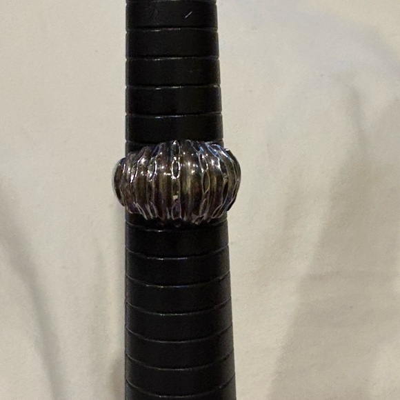 Silver Textured Ring - Picture 3 of 4